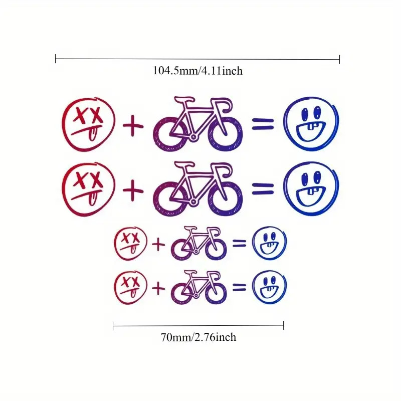 4pcs Happy Face Bike Sticker S - огляд і ціна Mountain Biking Helmet