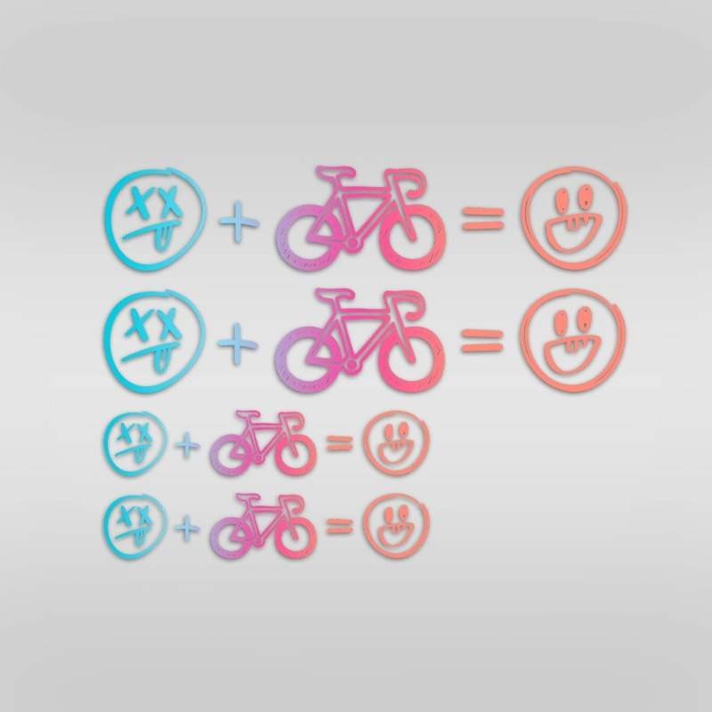 4pcs Happy Face Bike Sticker S - огляд і ціна Mountain Biking Helmet