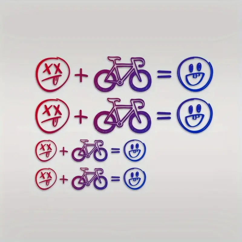 4pcs Happy Face Bike Sticker S - огляд і ціна Mountain Biking Helmet